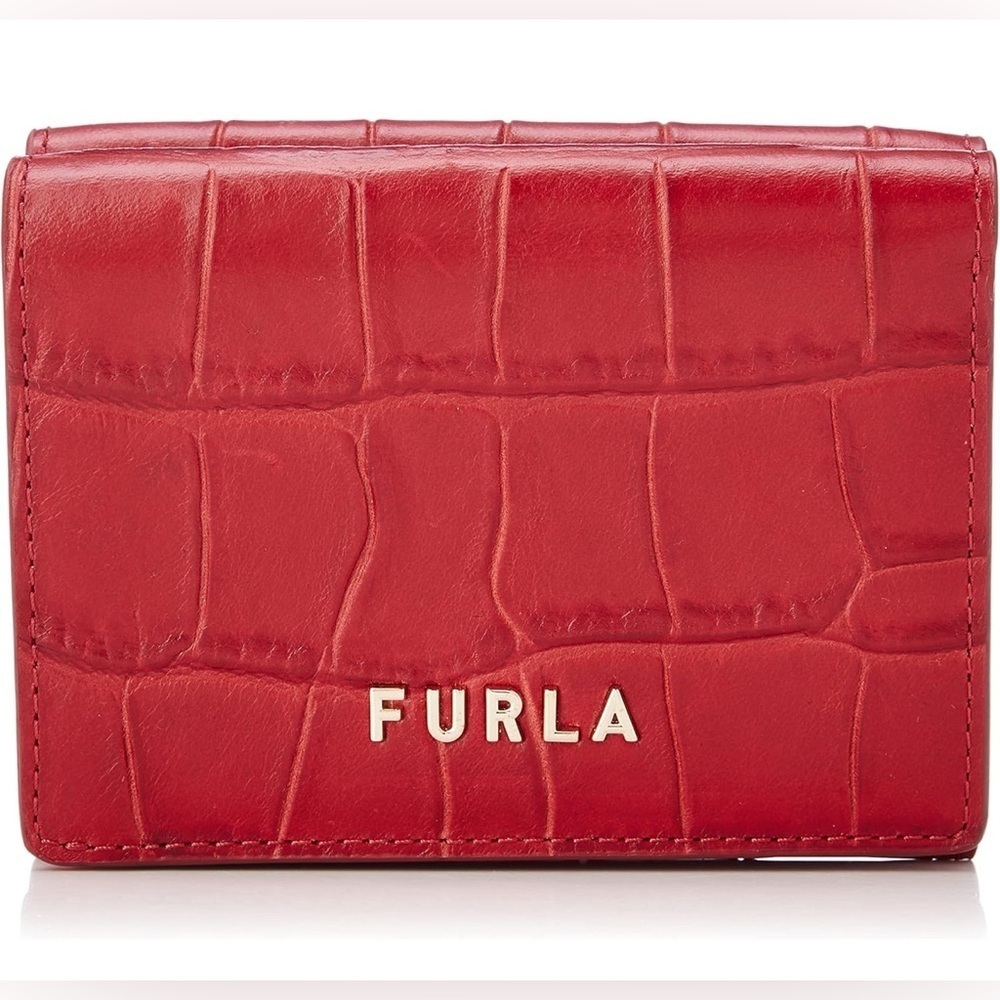 Furla Croco S TRI Women's Wallet, CABERNET (1007-CBN00)